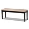Baxton Studio Teresa Sand Upholstered and Dark Brown Finished Wood Dining Bench 170-10916 - alternate 1